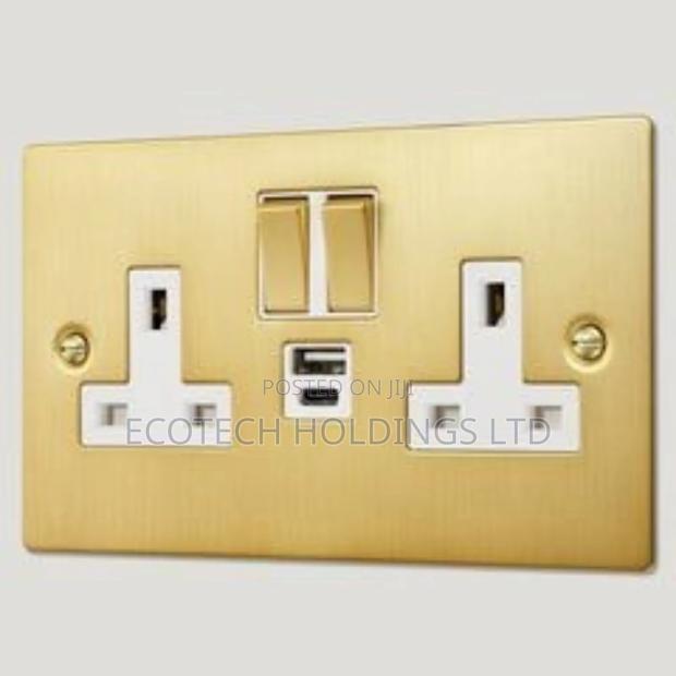 Gold Executive USB Twin Socket