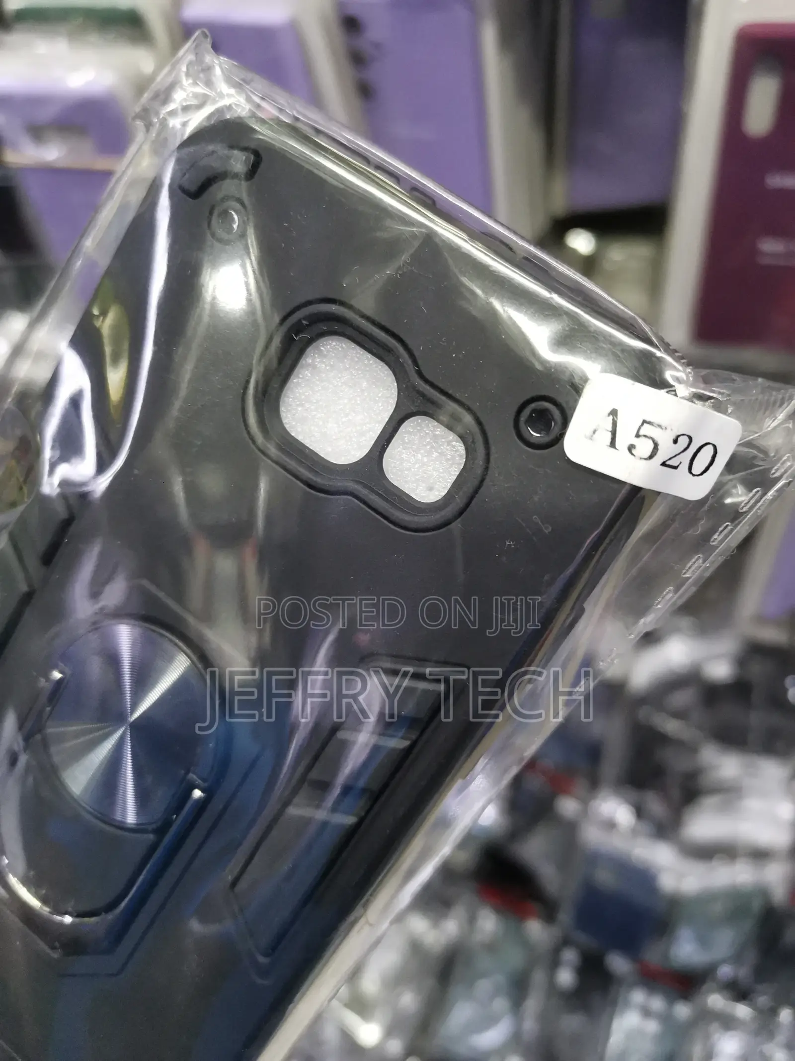 For Samsung Galaxy A520 Ultra Thin Phone Case + Ring Holder