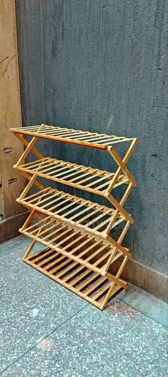 Bamboo Foldable Shoerack