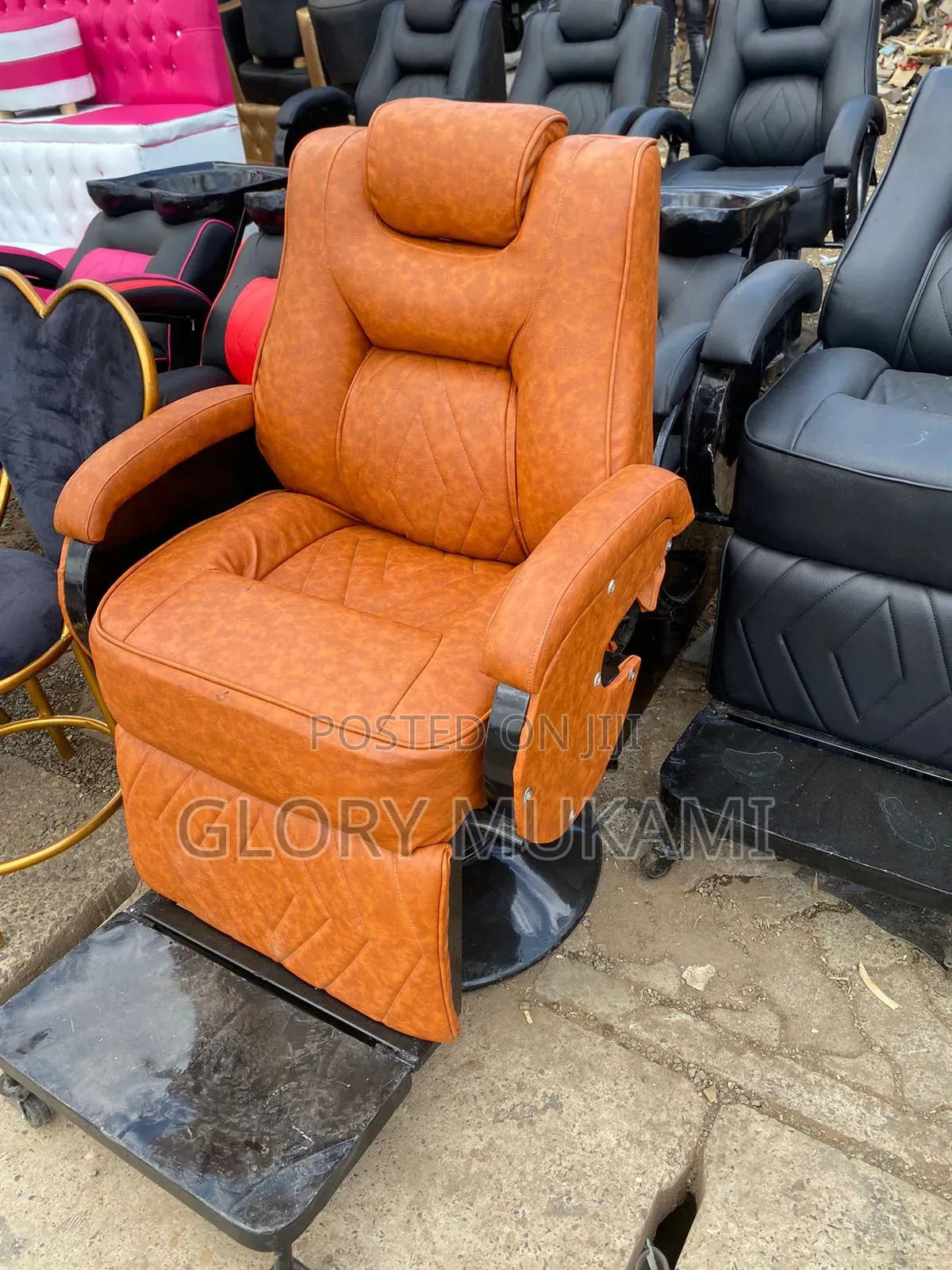 Brown Barber Chairs