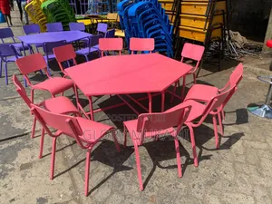 Pink Kindergarten Tables and Chairs