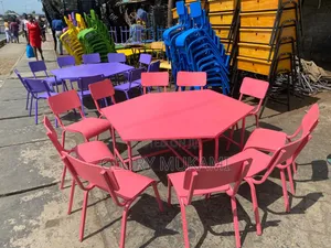 Pink Kindergarten Tables and Chairs