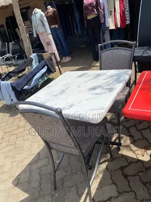 White Grey Marble Square Table