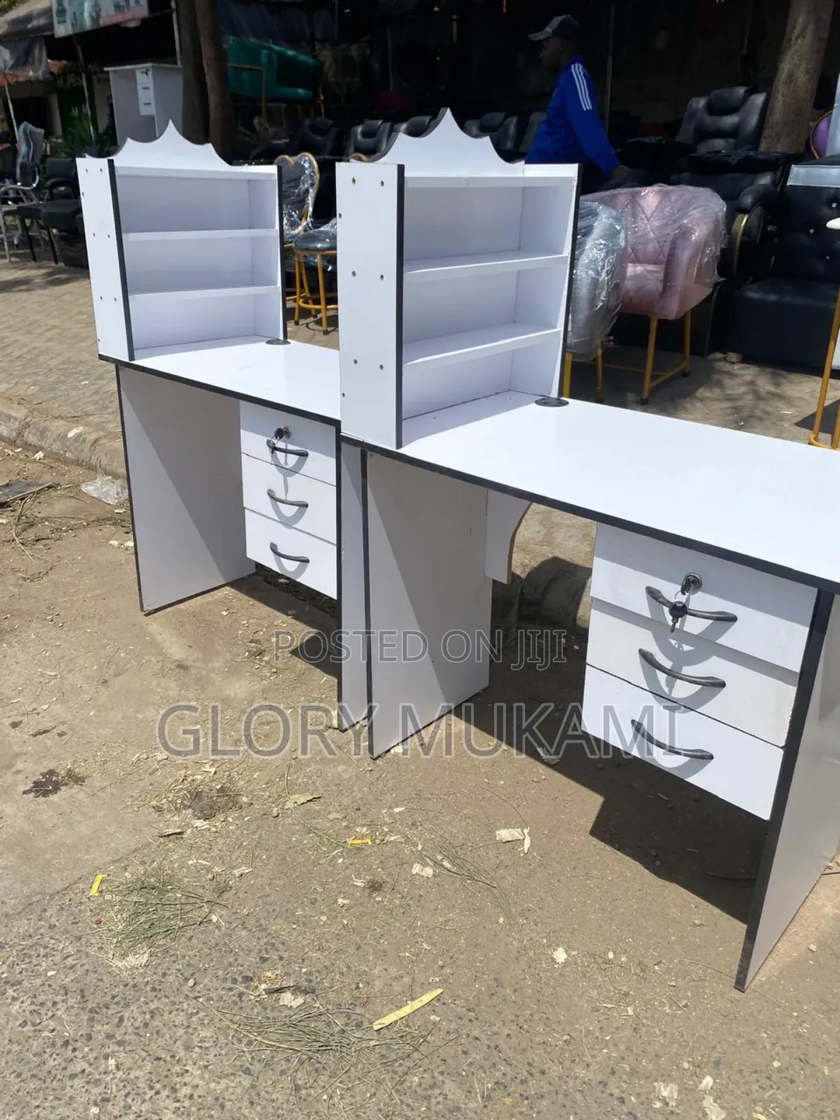 White Manicure Desk Table