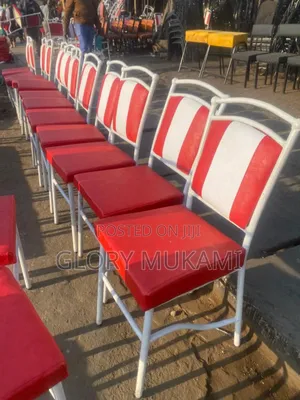 Red White Restaurants Chairs