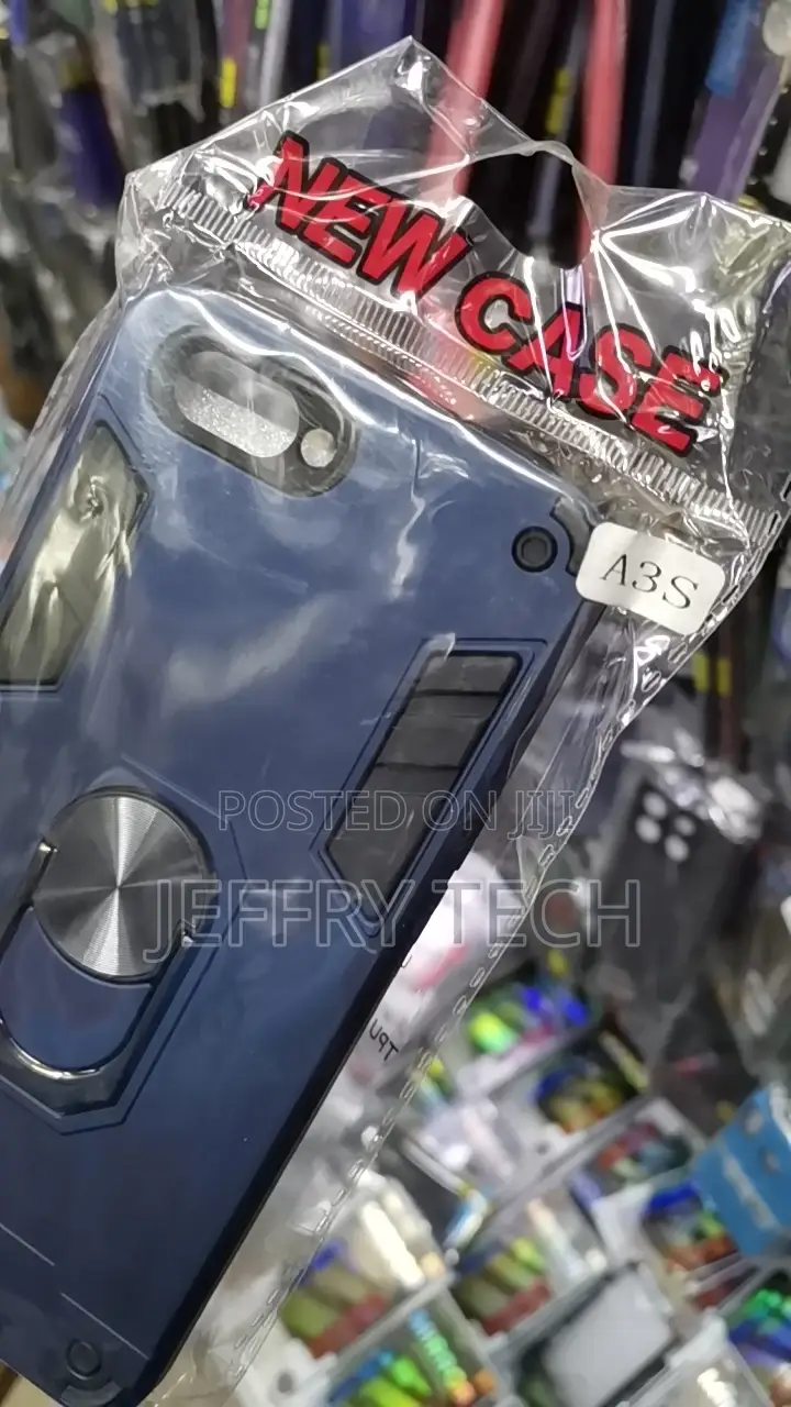 Oppo A3s Case Ring-Stand Car Holder, Shockproof
