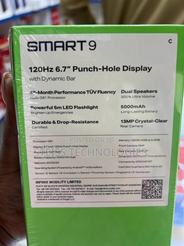 New Infinix Smart 9 128 GB Black - thumbnail 5