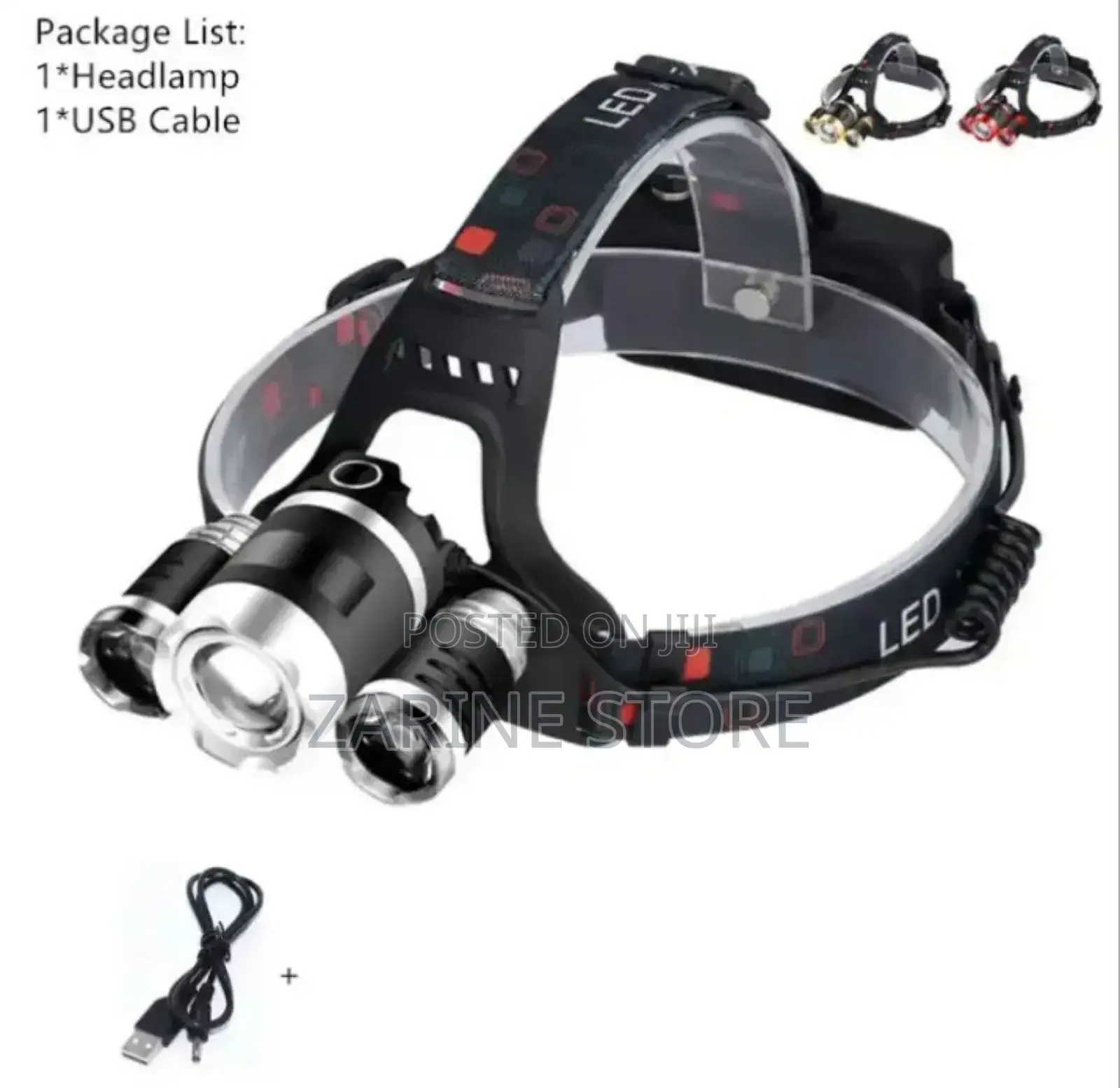 Rotary Zoom Headlights Which Uses 18850 Rechargeable Battery