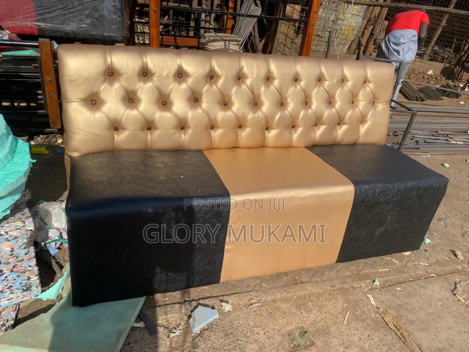 Gold Black Restaurants and Bar Couches