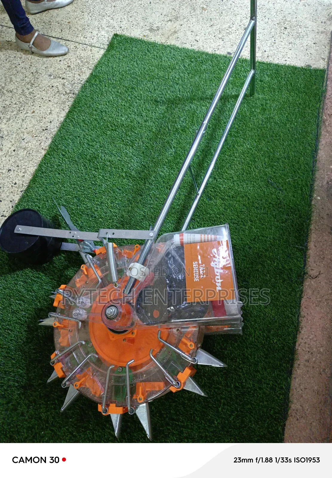 Seed Planter With Seed and Fertilizer Pocket