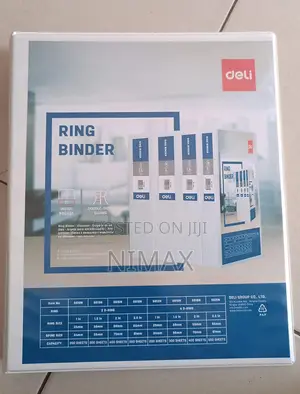 D-Ring File Binder, Deli [ White- 1 Inch