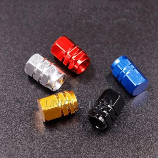 4pcs Metallic Nozzle Caps,Black, Purple, Pink, Red, Blue