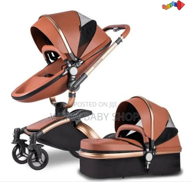 2 in 1 Executive Eggshell Shaped Baby Stroller/Pram - thumbnail 4