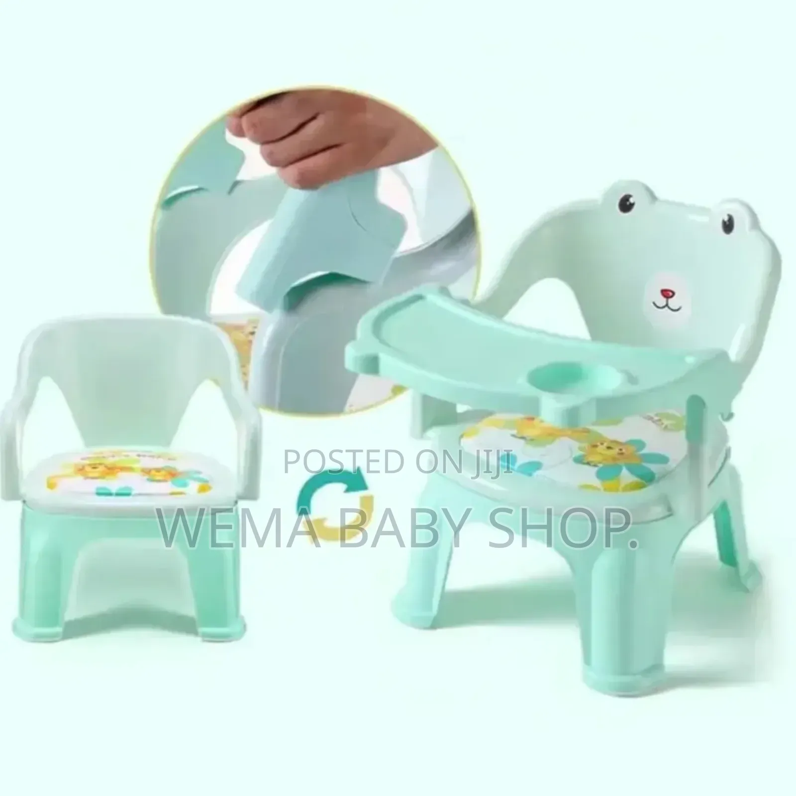 Baby Plastic Chair With Detachable Feeding Area