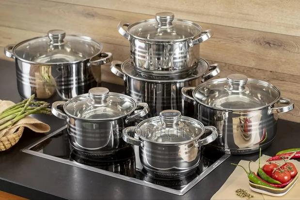 12 Pieces Stainless Steel Edenberg Cookware Set - main view