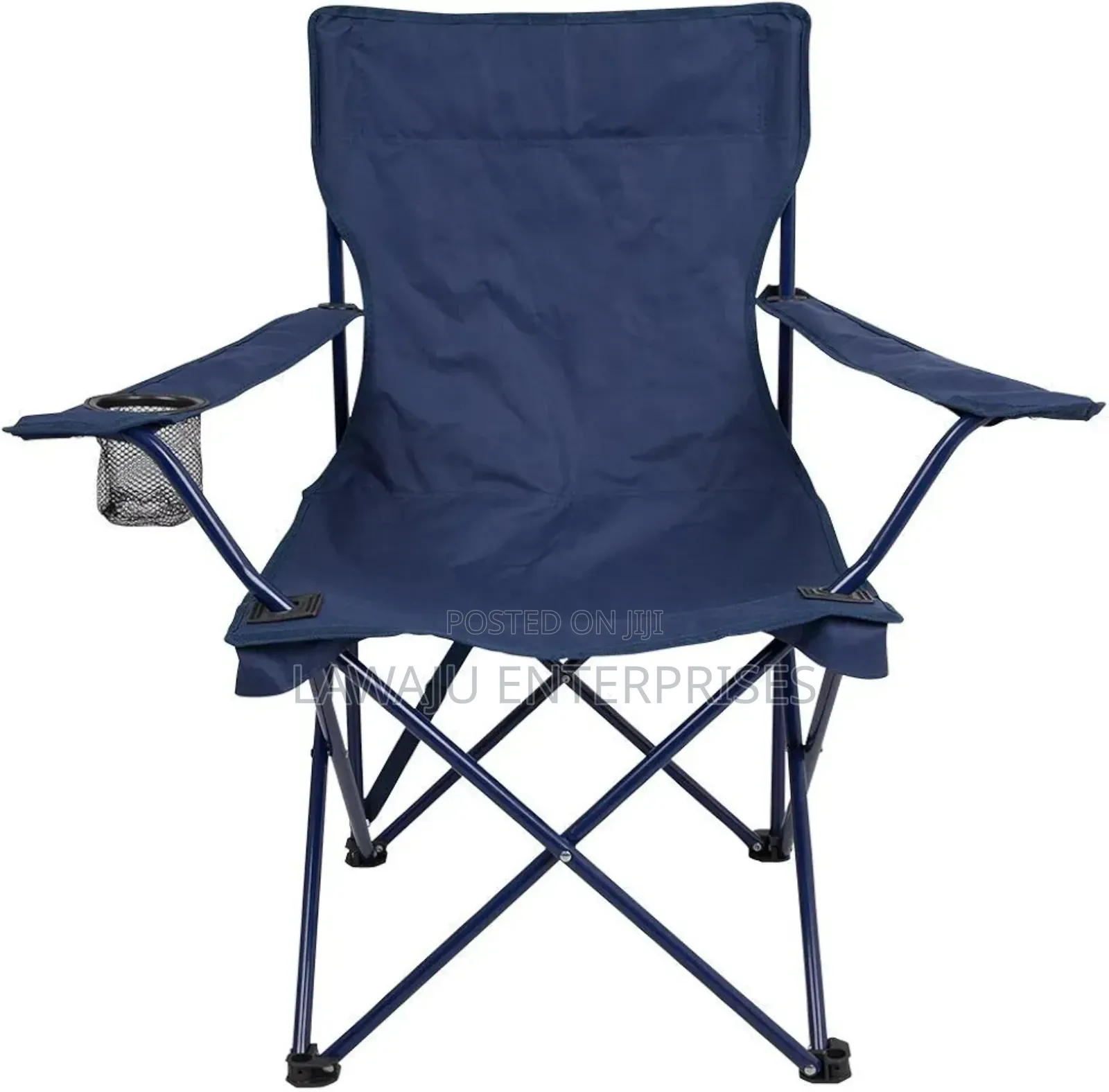Blue Canvas Foldable Camping Chair