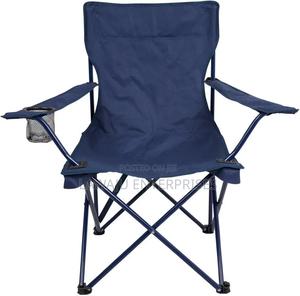 Blue Canvas Foldable Camping Chair - thumbnail 2