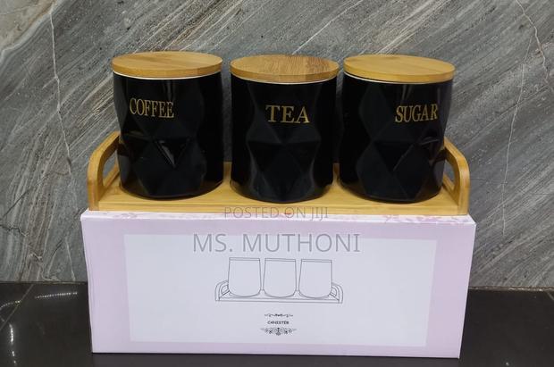 3pc Ceramic Canisters Set - thumbnail 2