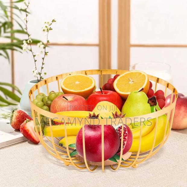 Golden Fruit Basket/Metal Fruit Basket - thumbnail 2
