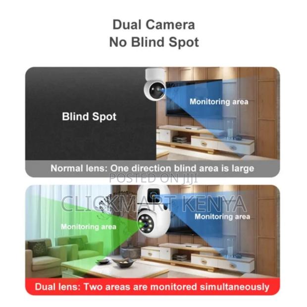 Dual Lens Wifi CCTV Camera for Wireless Surveillance, - thumbnail 4