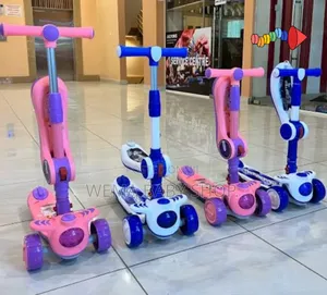 2 in 1 Adjustable Kids Scooter With Music and Lights