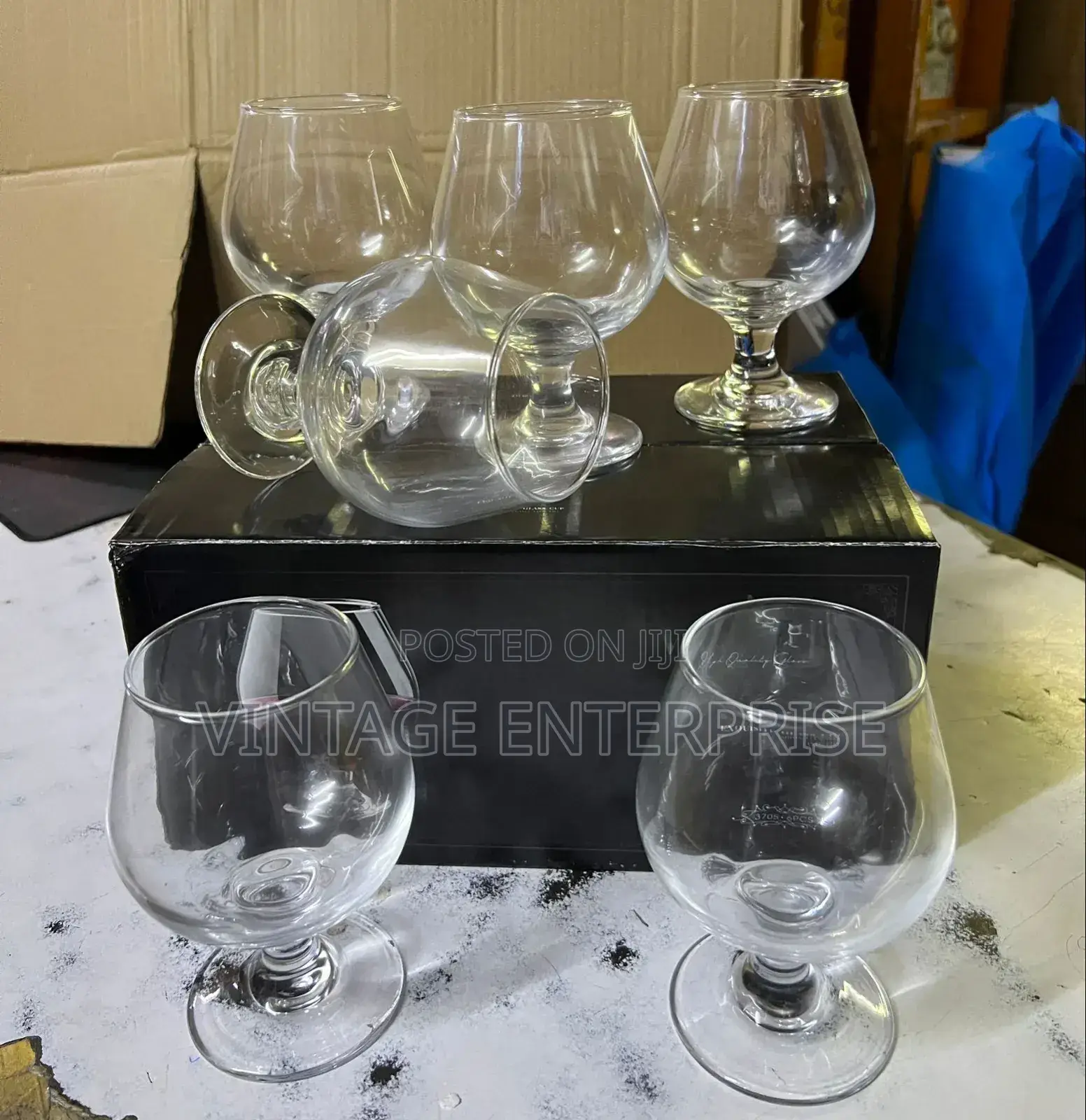 Clear Wine Glasses**