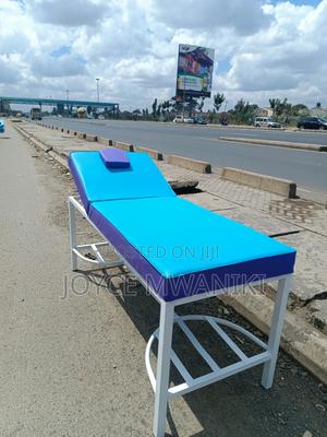 Massage Bed, Light Blue and Purple, With White Frame - thumbnail 2