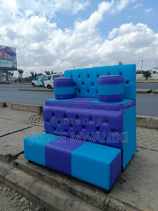 Pedicure Seat, Blue and Purple 2 Seater - main view