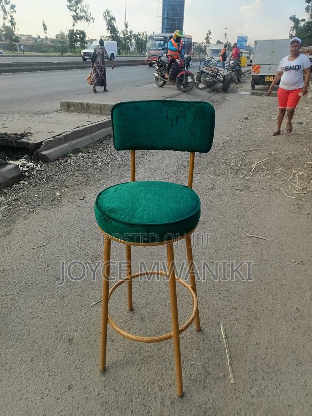 Counter Stool or Kitchen Stool, Green and Gold  - thumbnail 2