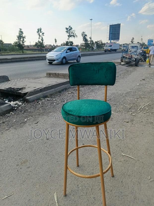 Counter Stool or Kitchen Stool, Green and Gold  - thumbnail 3