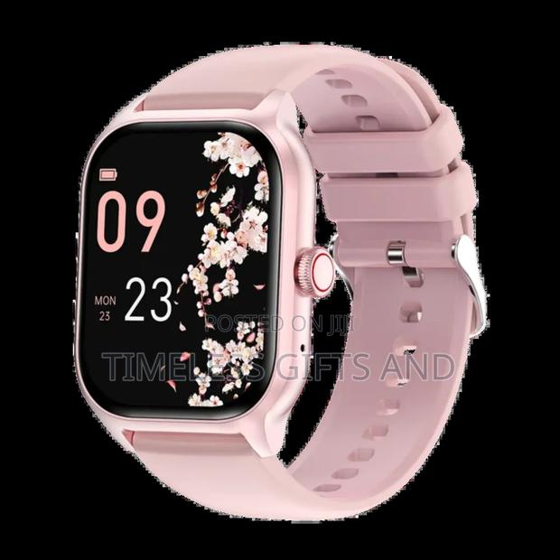 LT10 Unisex Bluetooth Call Pink Rubber Sports Smart Watch
