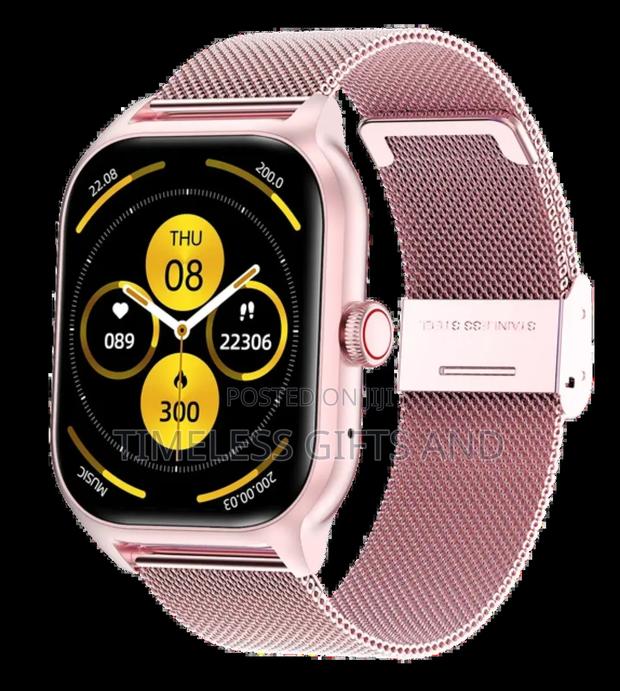 LT10 Bluetooth Call Mesh Pink Smart Watch