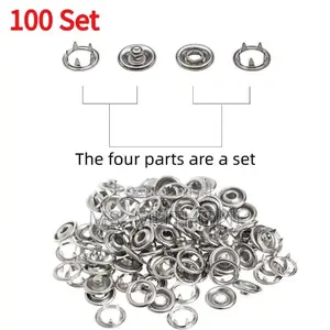 Metallic Snup Button Pliers Set