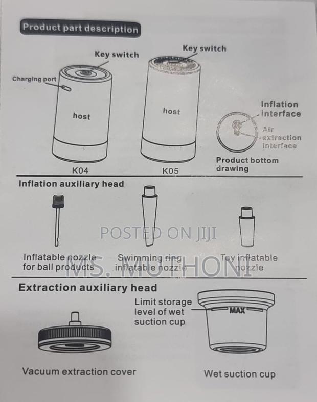 Inflating or Deflating Rechargable Vacuum Pump Mac - thumbnail 4