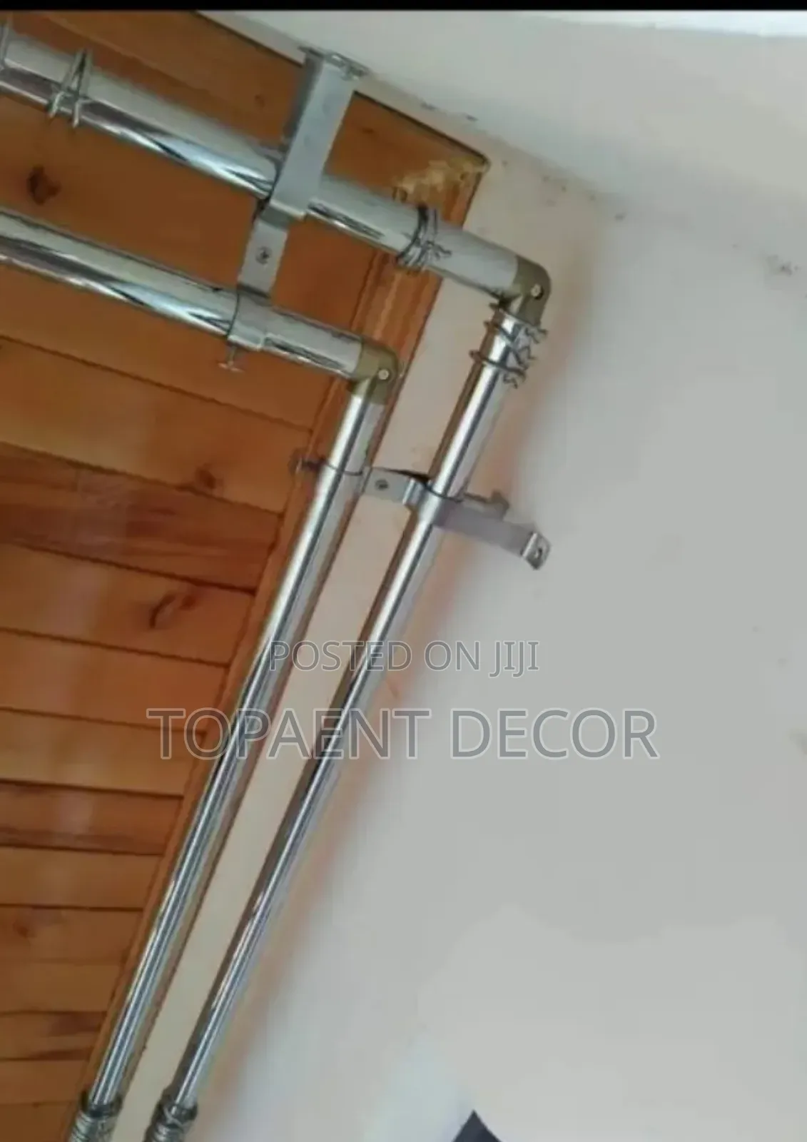 Silver Grey Adjustable Corner Window Rod
