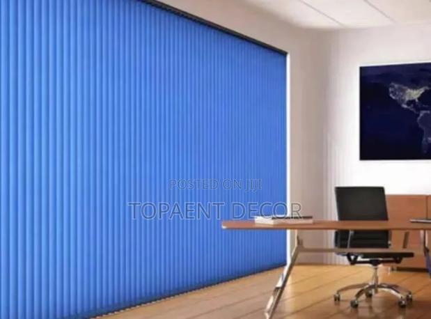 Sky Blue Wall to Wall Office Blinds