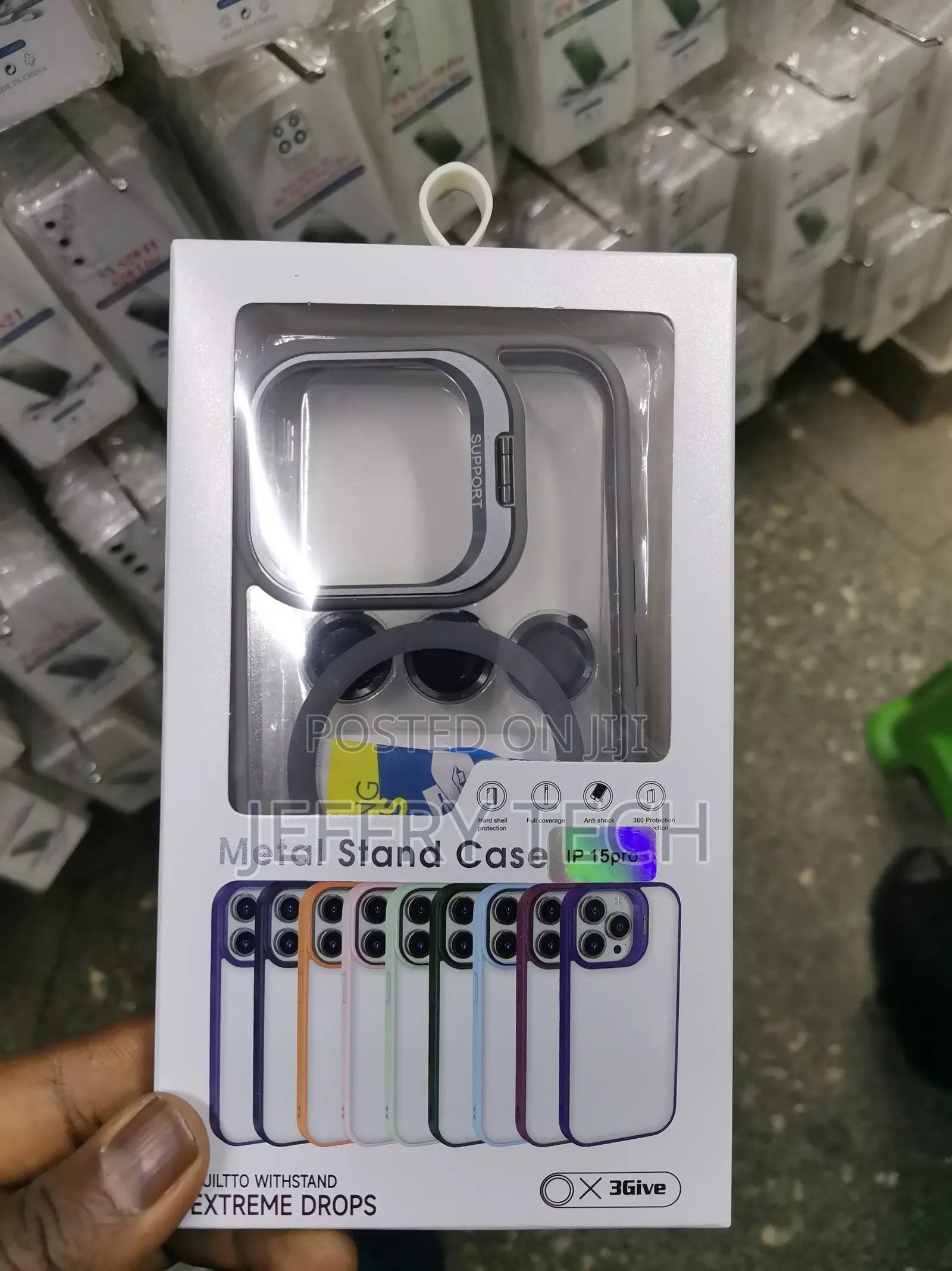 Magnetic Case for iPhone 15 Pro With Camera Stand Shockproo