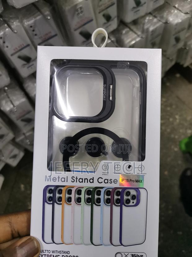 iPhone 15 Pro Max Luxury Camera Lens Flip Bracket Case - main view