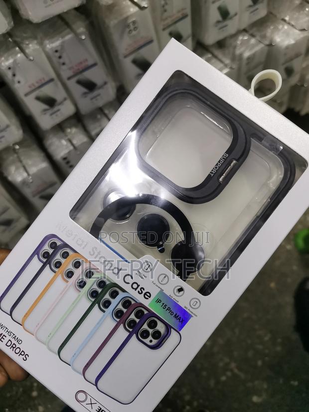 iPhone 15 Pro Max Luxury Camera Lens Flip Bracket Case - thumbnail 2