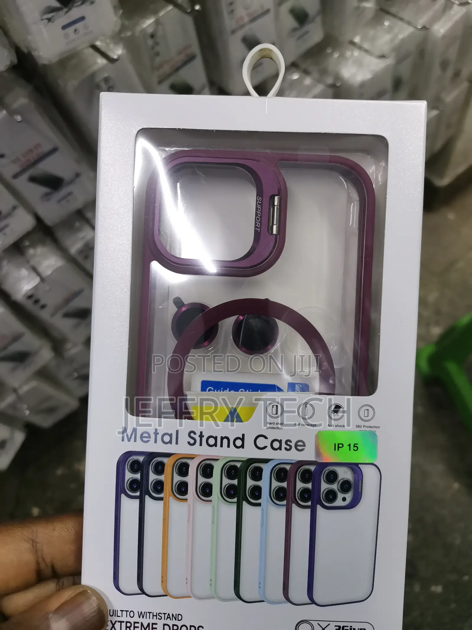Steel Frame Lens Protection Shockproof Cover, for iPhone 15