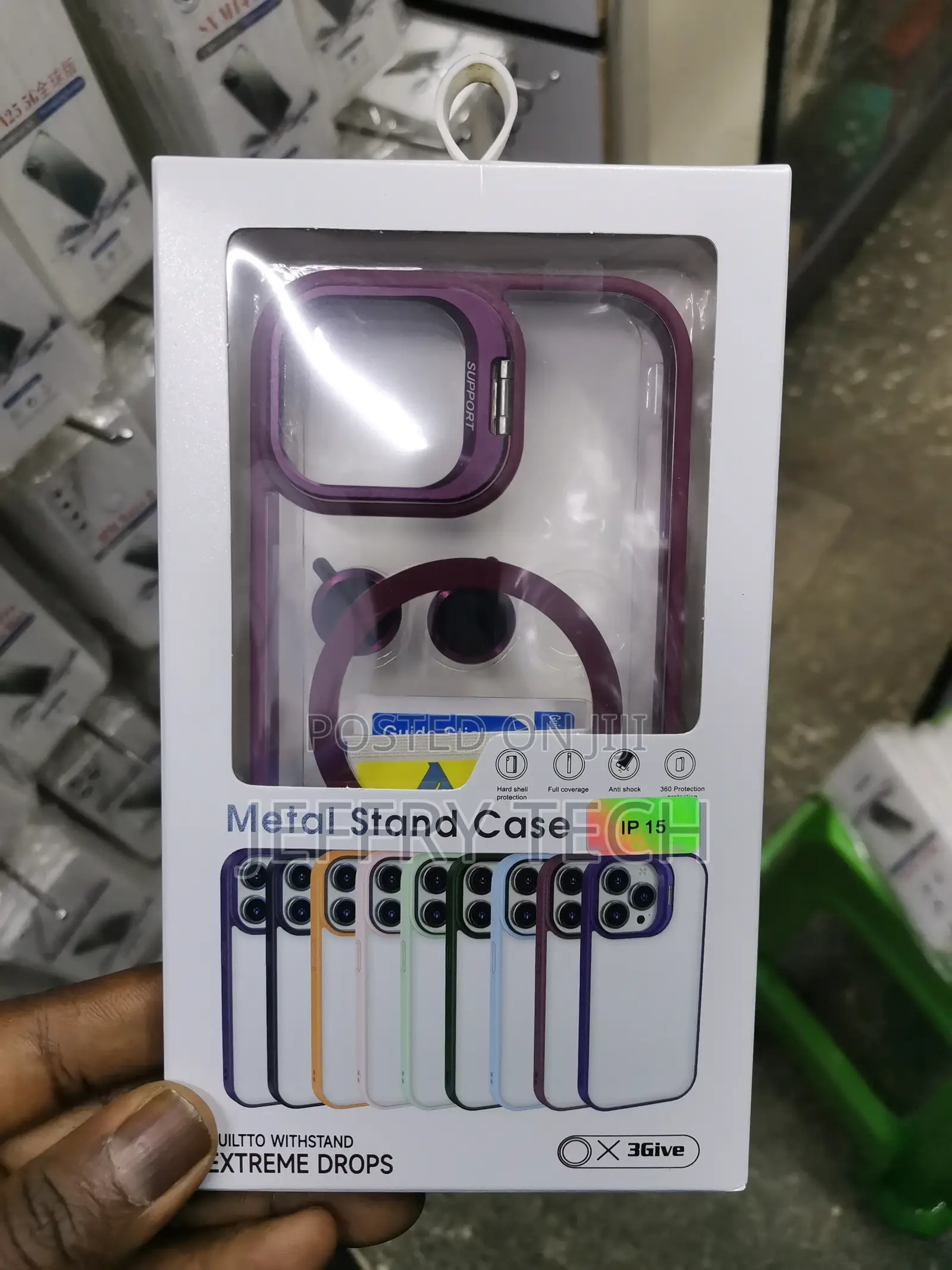 Silicone Bumper Clear Acrylic Shockproof Case for iPhone 15