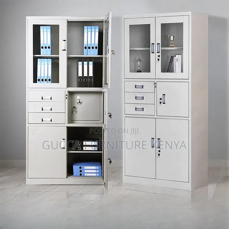 Cabinets:2-Door Contemporary Metallic Office Safe Cabinet