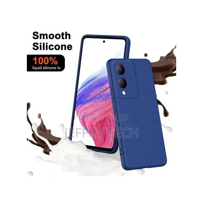 Vivo Y17s Case, Slim Smooth Soft Silicone Shockproof Antifig