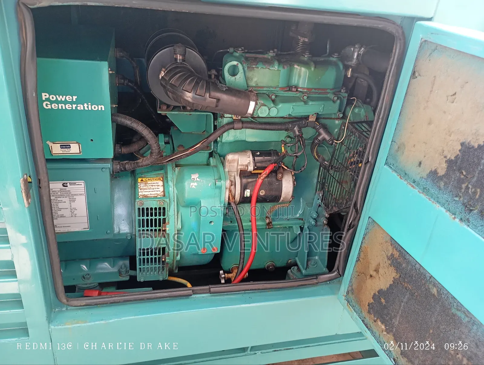 Cummins Generator 22kva Ex Uk