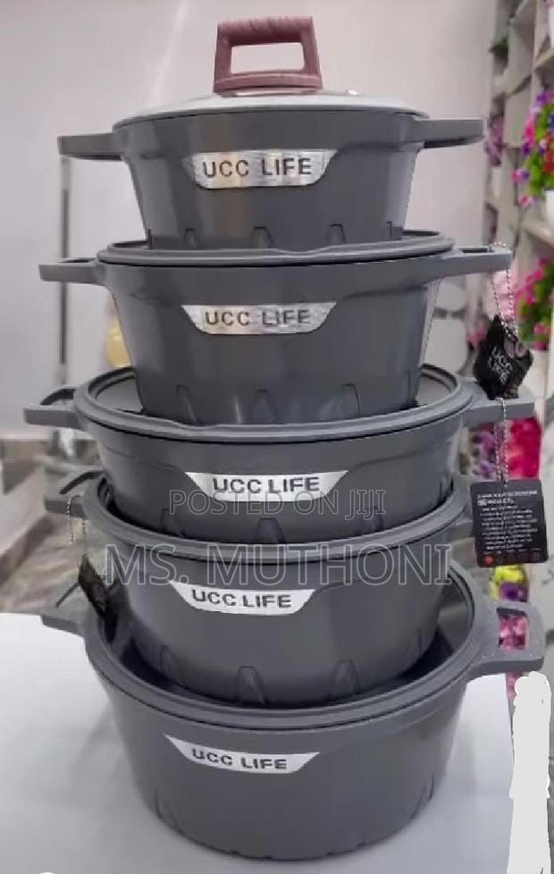Grey / Black 10pcs High Quality UCC LIFE Cookware Set* - thumbnail 2