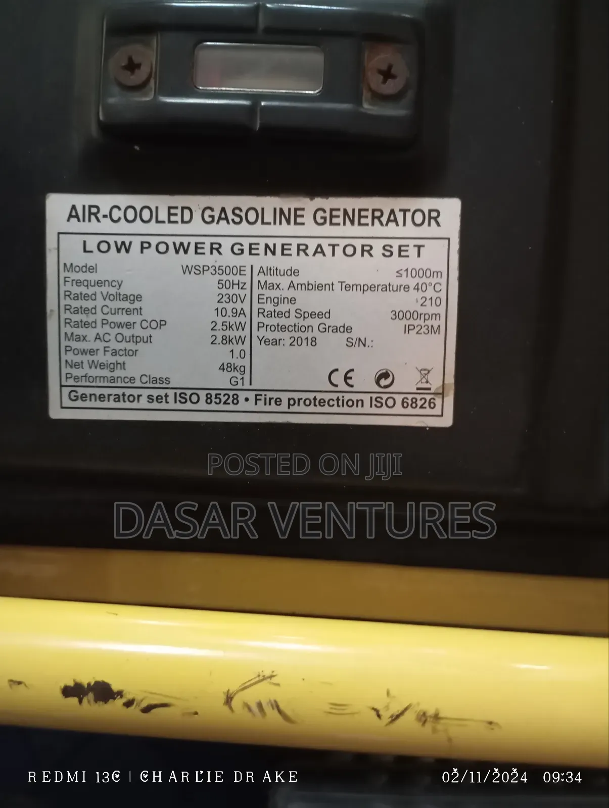 Generator Hire 3kva