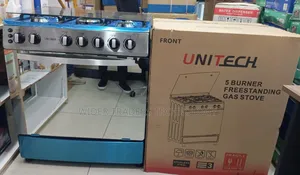 60*80 Unitech 5 Burner Freestanding Full Gas Cooker