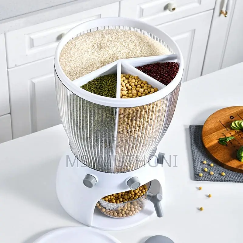 10kgs Round Partitioned Rotation Cereal Dispenser*