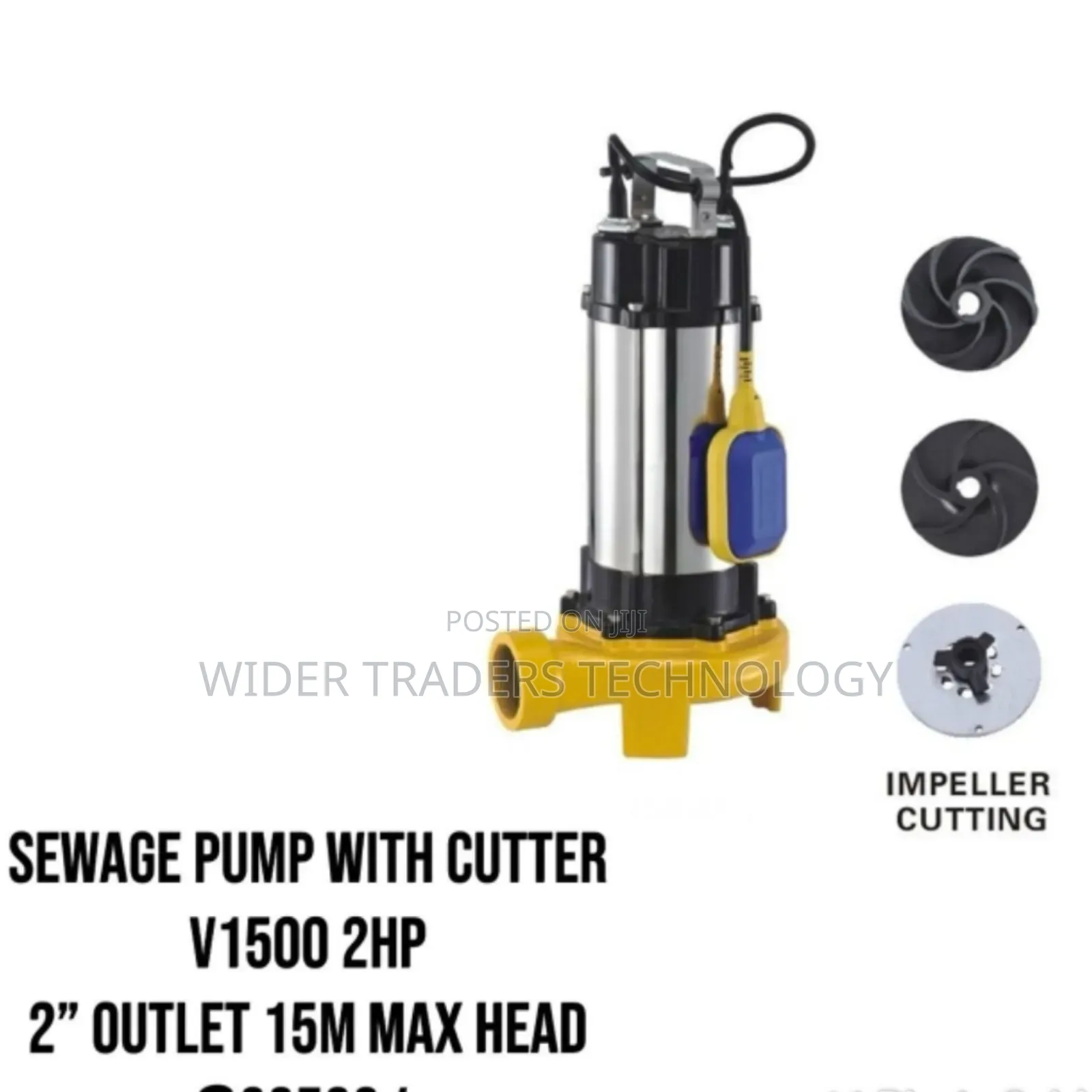 Sewage Pump With Cutter 2hp 2′′Outlet