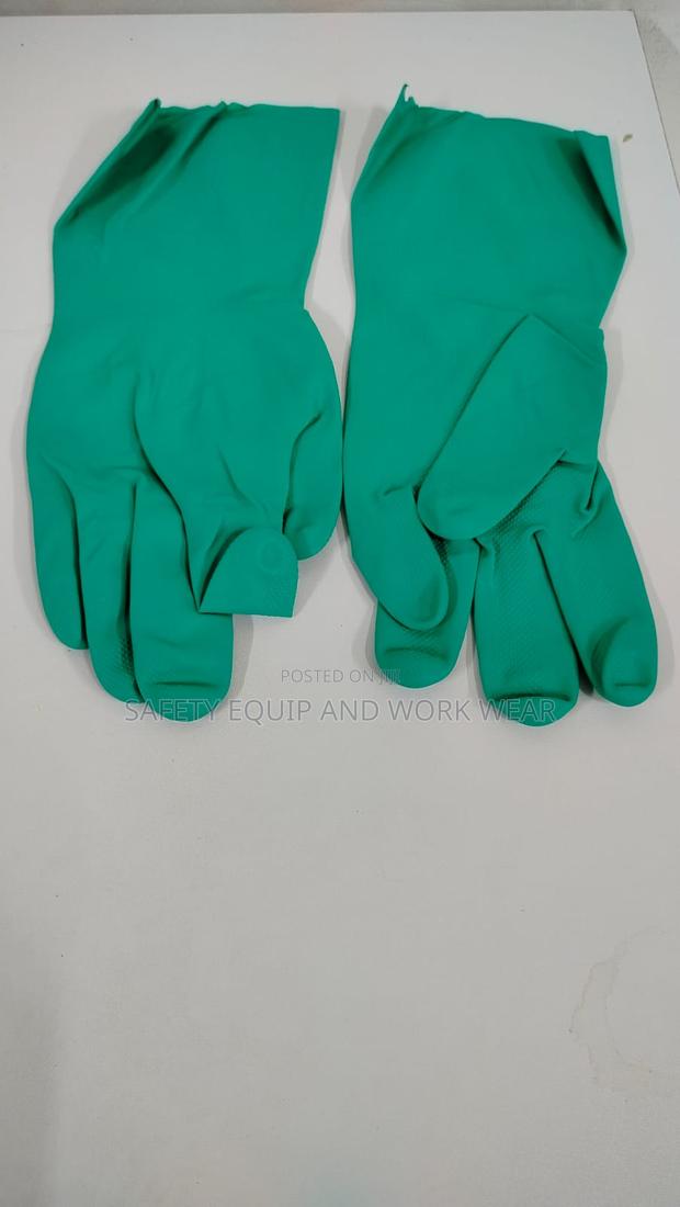 Green Nitrile Gloves - main view